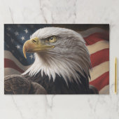 イーグル&アメリカ国旗のティアウェイ紙ランチョンマット ペーパーパッド (インサイチュ)