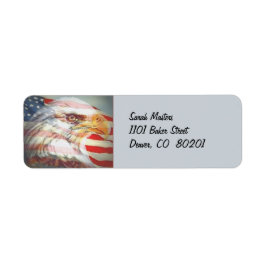 イーグル・アンド・フラッグ差出人住所ラベル ラベル
