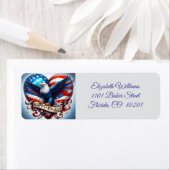 イーグル・アンド・フラッグ・アメリカ🇺🇸 ラベル (インサイチュ)