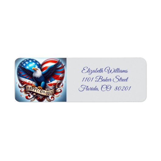 イーグル・アンド・フラッグ・アメリカ🇺🇸 ラベル (正面)