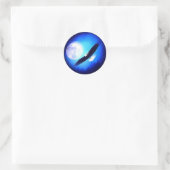 イーグル・イン・フライト&満月 ラウンドシール (バッグ)