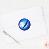 イーグル・イン・フライト&満月 ラウンドシール (封筒)