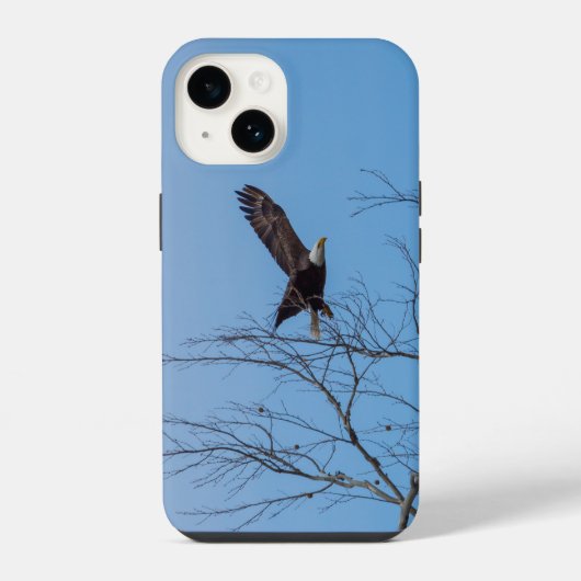 イーグル・イン・フライト iPhoneケース iPhone 14ケース (裏面)