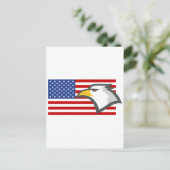 イーグル・オン・アメリカ国旗 ポストカード (スタンド正面)