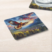 イーグル スクエアペーパーコースター (アングル)