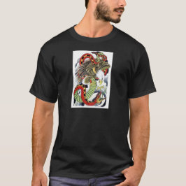 イーグル＆スネークタトゥーデザイン Tシャツ