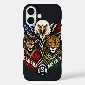 イーグル・ディア・ジャガー自然芸術 iPhone 16ケース
