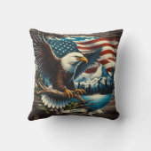 イーグル・バイ・アメリカ国旗 クッション (裏面)
