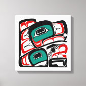 イーグル – パシフィックノースウエストコーストフォルムラインデザイン キャンバスプリント (正面)