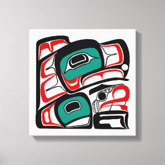 イーグル – パシフィックノースウエストコーストフォルムラインデザイン キャンバスプリント