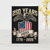 イーグル&フラッグ250周年記念 1776-2026 カード (黄色い花)