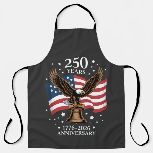 イーグル&フラッグ アメリカ建国250周年 1776-2026 エプロン (正面)