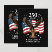 イーグル＆フラッグ アメリカ建国250周年 1776-2026 セーブザデート (正面/裏面)