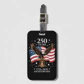 イーグル＆フラッグ アメリカ建国250周年 1776-2026 ラゲッジタグ (正面縦)