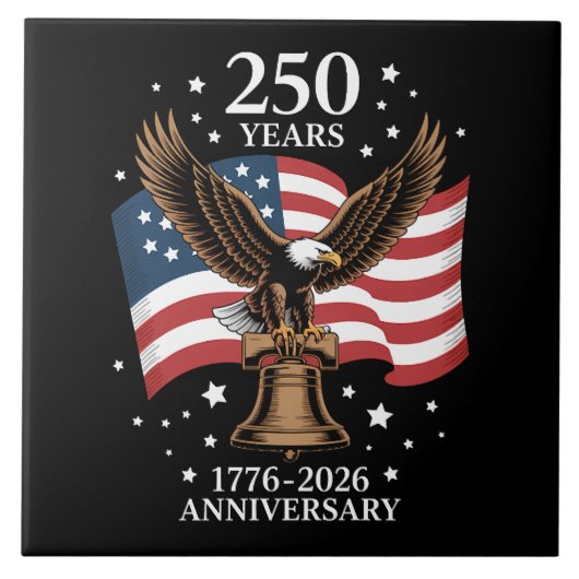 イーグル＆フラッグ アメリカ250周年 1776-2026 タイル (正面)