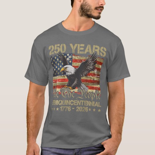 イーグル フラッグ 250周年 1776 2026 250周年記念 U Tシャツ (正面)