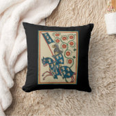 イーグル・ヘラルドライと騎士、中世14世紀 クッション (ブランケット)