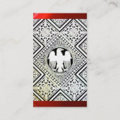 イーグル，モノグラム，赤ルビー 名刺 (裏面)