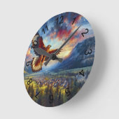 イーグル ラウンド壁時計 (傾斜)