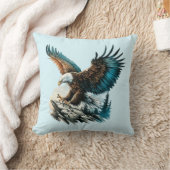 イーグル（水色） クッション (ブランケット)