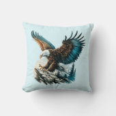 イーグル（水色） クッション (正面)
