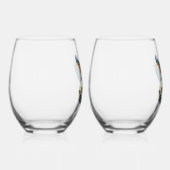 イーグル（水色） ステムなしワイングラス (右)