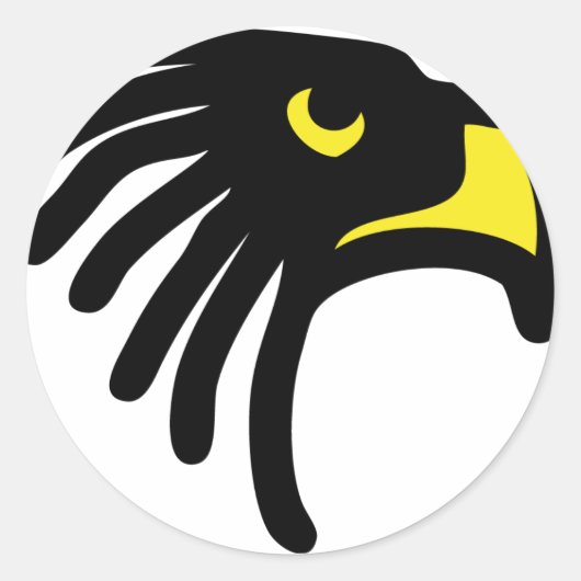 イーグル《鳥》ハヤブサアイコン ラウンドシール (正面)