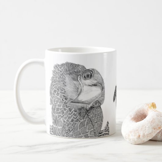 イーグルE9の3本の顔の家庭物語  コーヒーマグカップ (ドーナツ)