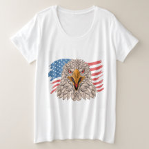 イーグルTシャツを着たアメリカ国旗