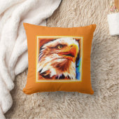 イーグ絵画ルの素晴らし顔の買今 クッション (ブランケット)