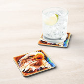 イーグ絵画ルの素晴らし顔の買今 コースター (右側)