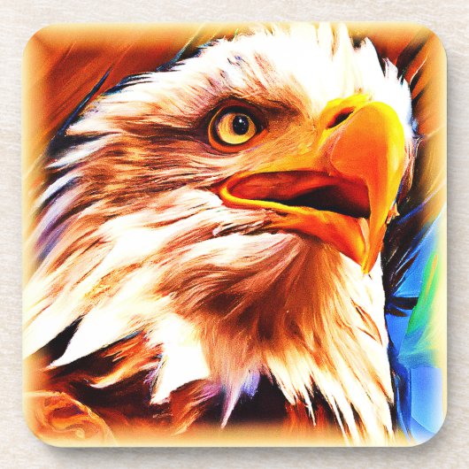 イーグ絵画ルの素晴らし顔の買今 コースター (正面)