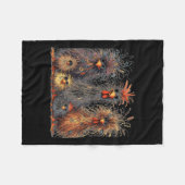 イーゲリスカラフルチおもしろいキンアート フリースブランケット (正面(横))