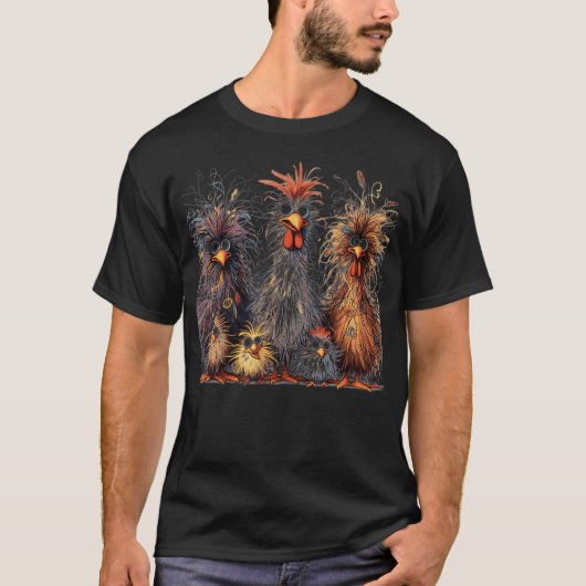 イーゲリスカラフルチおもしろいキンアート Tシャツ (正面)