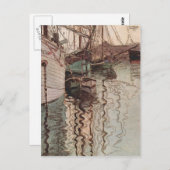 イーゴンシーレ – トリエステ港 ポストカード (正面/裏面)