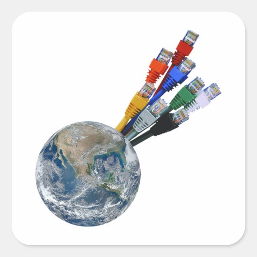 イーサネットネットワーク接続アース スクエアシール (正面)