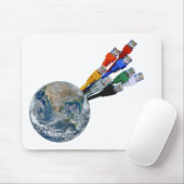 イーサネットネットワーク接続アース マウスパッド (マウス)