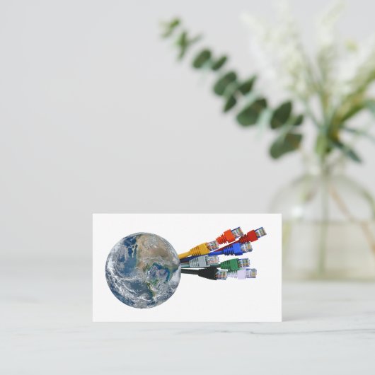 イーサネットネットワーク接続アース 名刺 (スタンド正面)