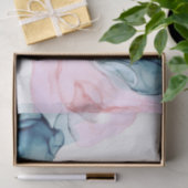 イーサリアティール（緑がかった色）&ピンクインキグラマーエレガントな結婚式 薄葉紙 (ギフト)