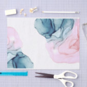 イーサリアティール（緑がかった色）&ピンクインキグラマーエレガントな結婚式 薄葉紙 (クラフト)