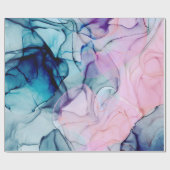 イーサリアティール（緑がかった色）&ピンクインキグラマー誕生日パーティー ラッピングペーパー (フラット)