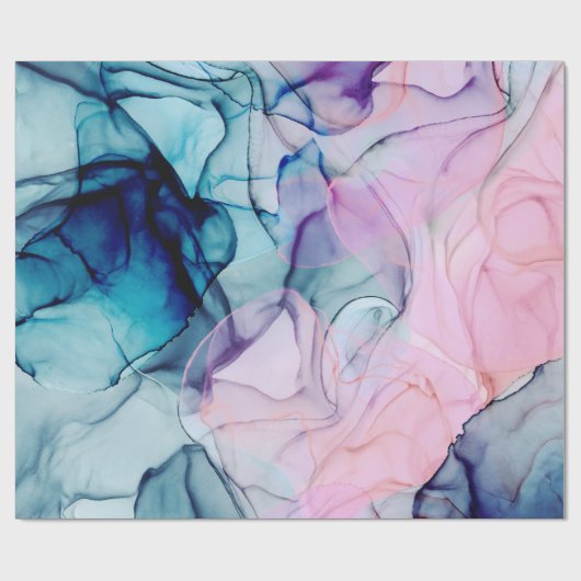 イーサリアティール（緑がかった色）&ピンクインキグラマー誕生日パーティー ラッピングペーパー (フラット)