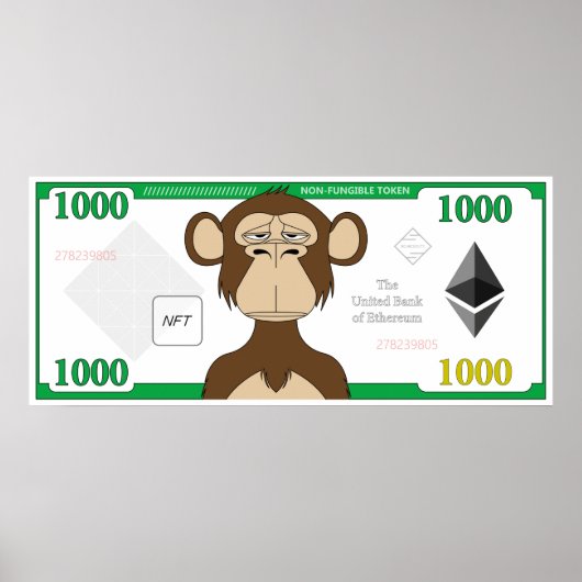 イーサリアム 暗号NFT(ビットコイン) ポスター (正面)