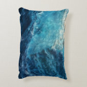 イーサリア水中競技マーメイド美しいイン深いブルー アクセントクッション (裏面(縦))