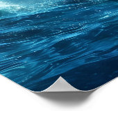 イーサリア水中競技マーメイド美しいイン深いブルー ポスター (角)