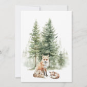 イーサリーウォーター色の森ウッドランドベビーシャワー 招待状 (裏面)