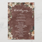 イーサリーエレガンス素朴ガーネ結婚の式典 プログラム (裏面)