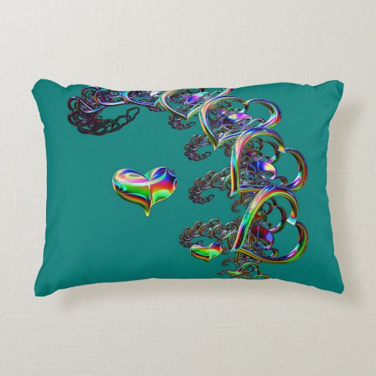 イーサリーカスケードハート アクセントクッション (正面)