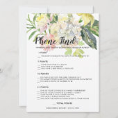 イーサリーガーデンブライダルシャワーゲームカード 招待状 (裏面)