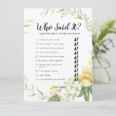 イーサリーガーデンブライダルシャワーゲームカード 招待状 (スタンド正面)